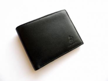 Preview: Geldbörse, Portemonnaie, Unisex, schwarz, Leder